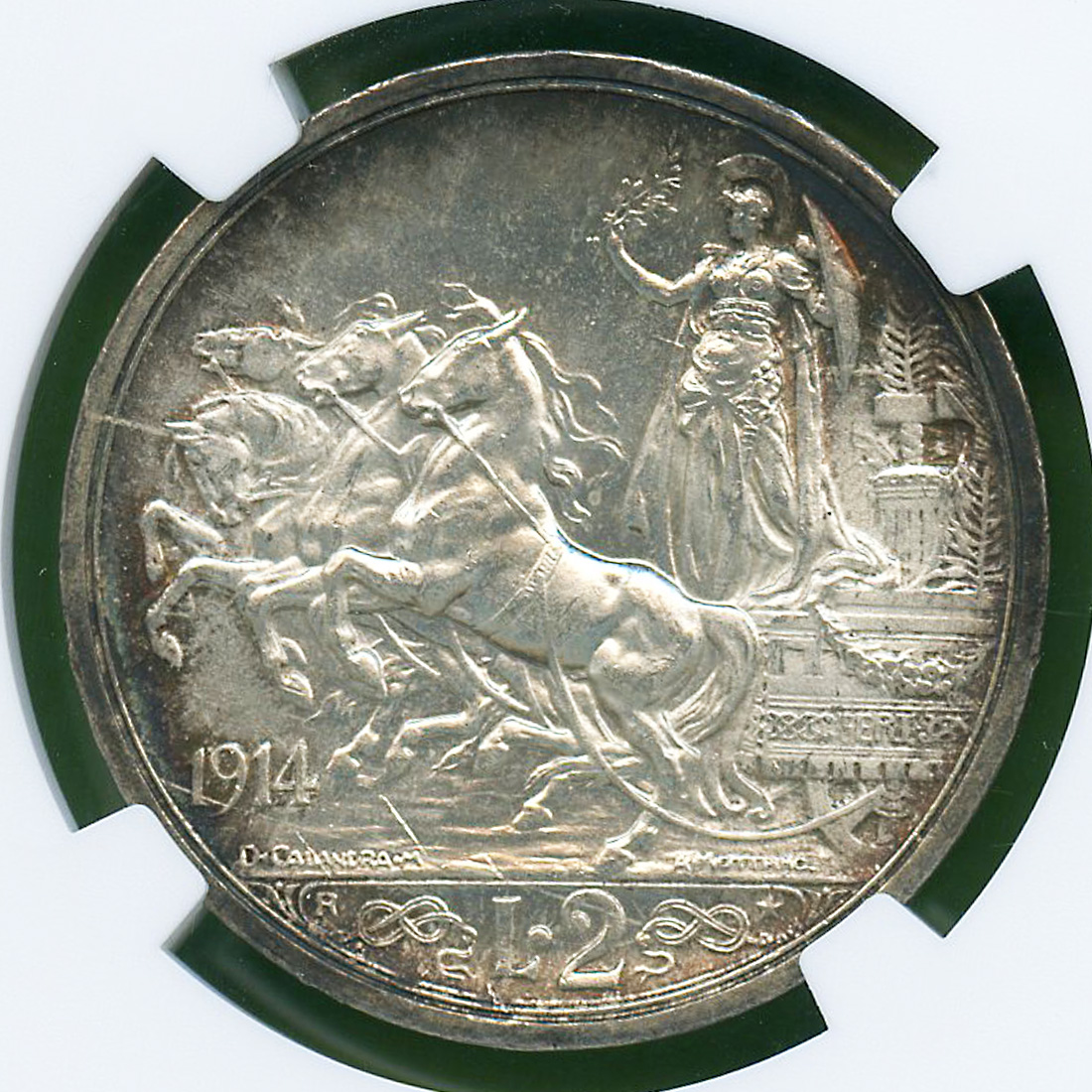 最新デザインの 1914 イタリア銀貨 A4 クアドリガビットーリオエマヌエレ3世未使用 2リレ 旧貨幣/金貨/銀貨/記念硬貨 -  eshopper.vc