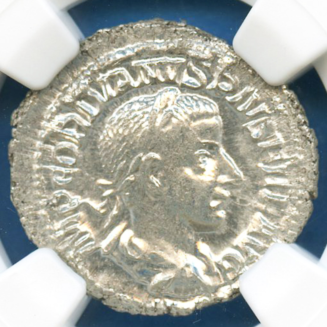古代ローマ帝国 デナリウス銀貨 ゴルディアヌス3世 AD238-244 MS高鑑定