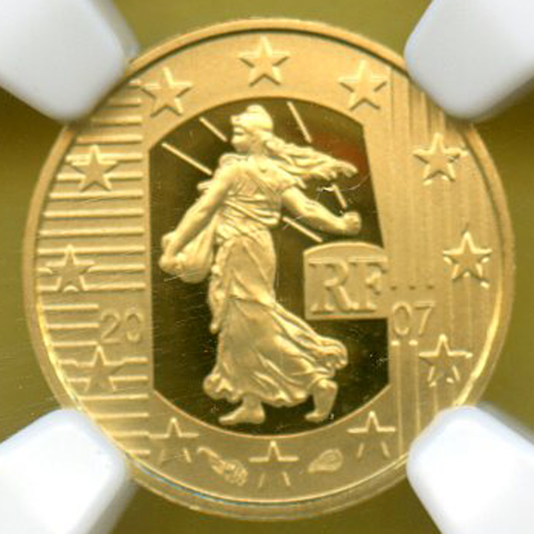 全コイン :: モダン :: フランス 5ユーロ金貨 ユーロ5周年記念/種を