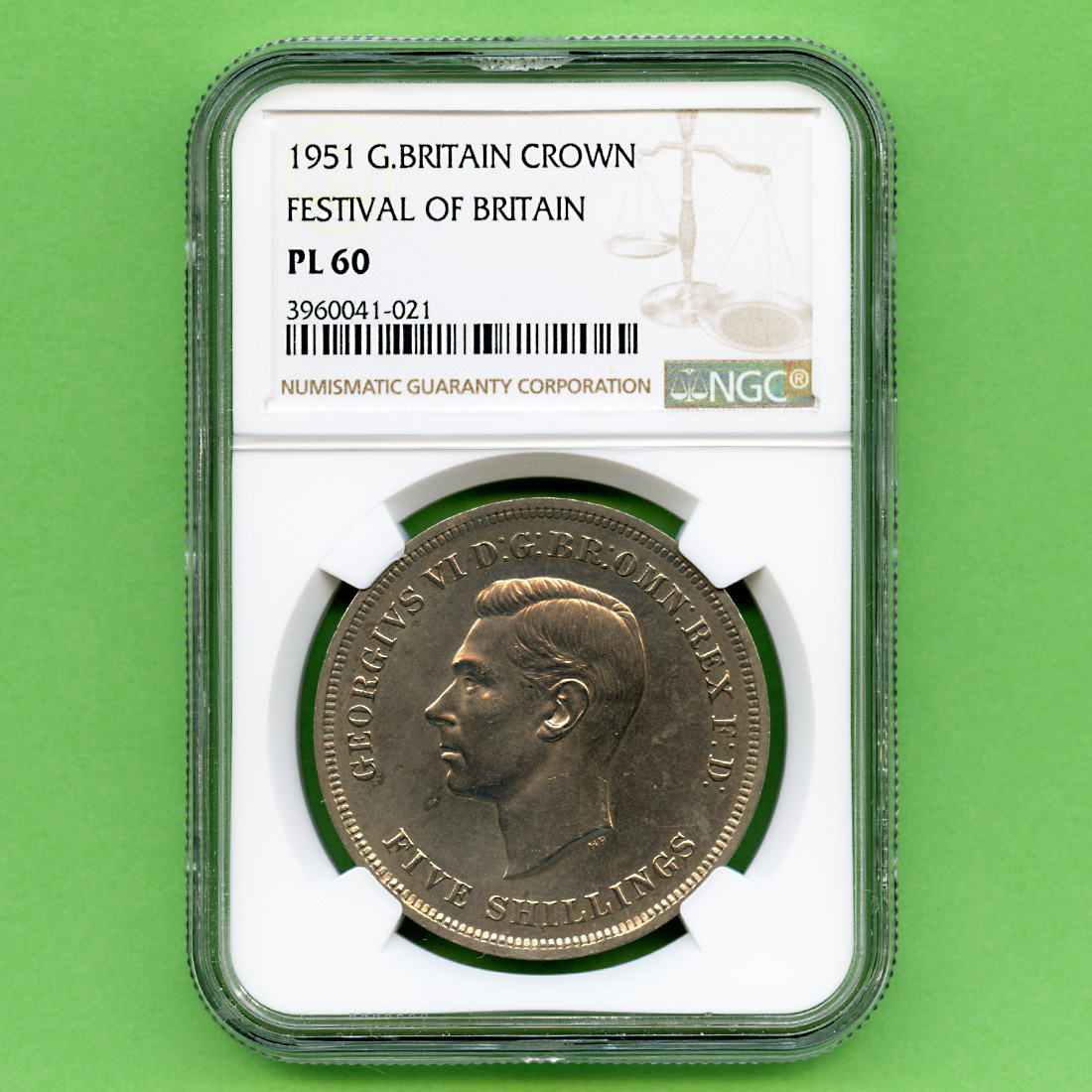 1951 英国際記念 クラウン 白銅貨 ジョージ6世と聖ジョージの竜退治白銅貨