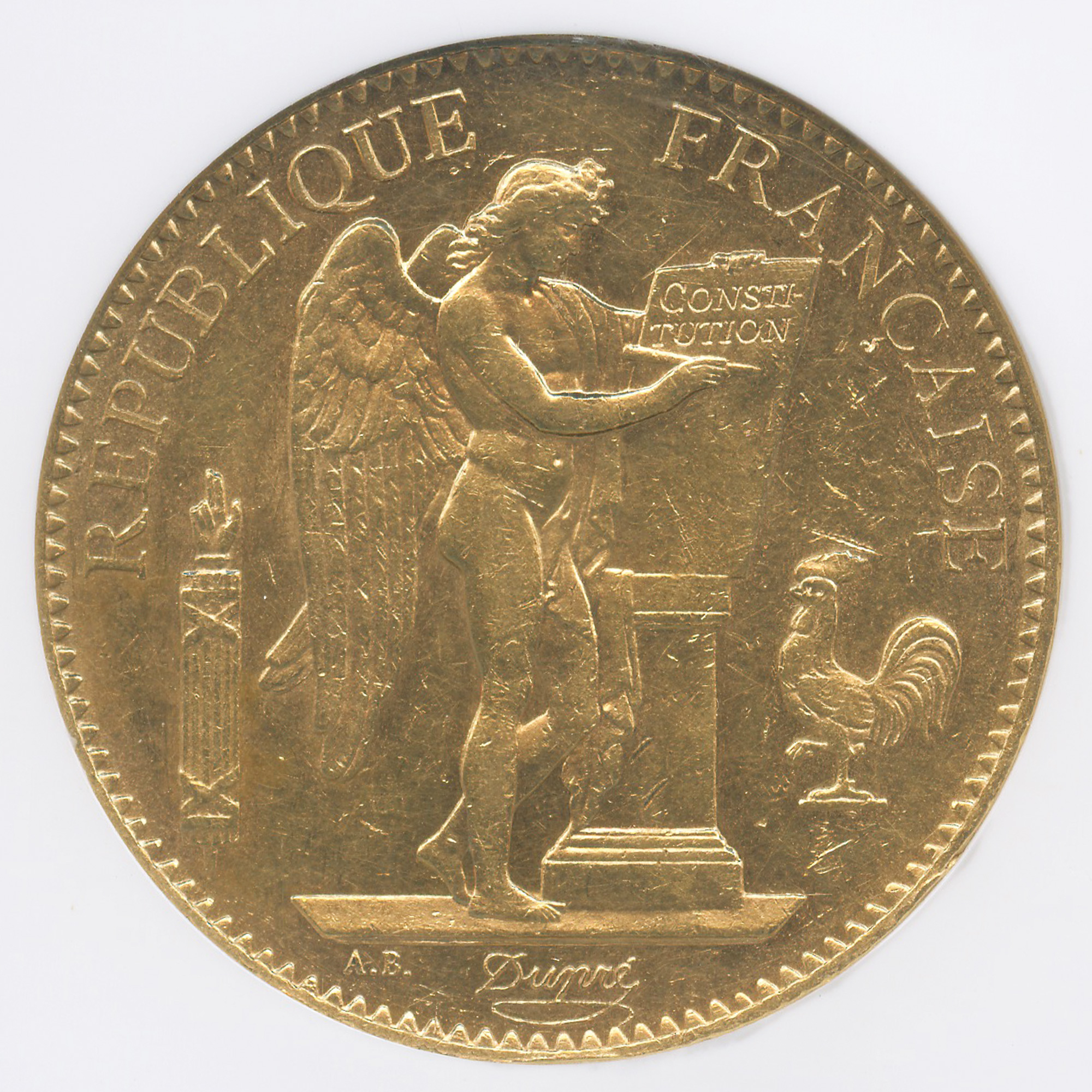 フランス 100フラン金貨 エンジェル ルースター ファスケス 1899A 高鑑定 MS62 総鑑定枚数60枚