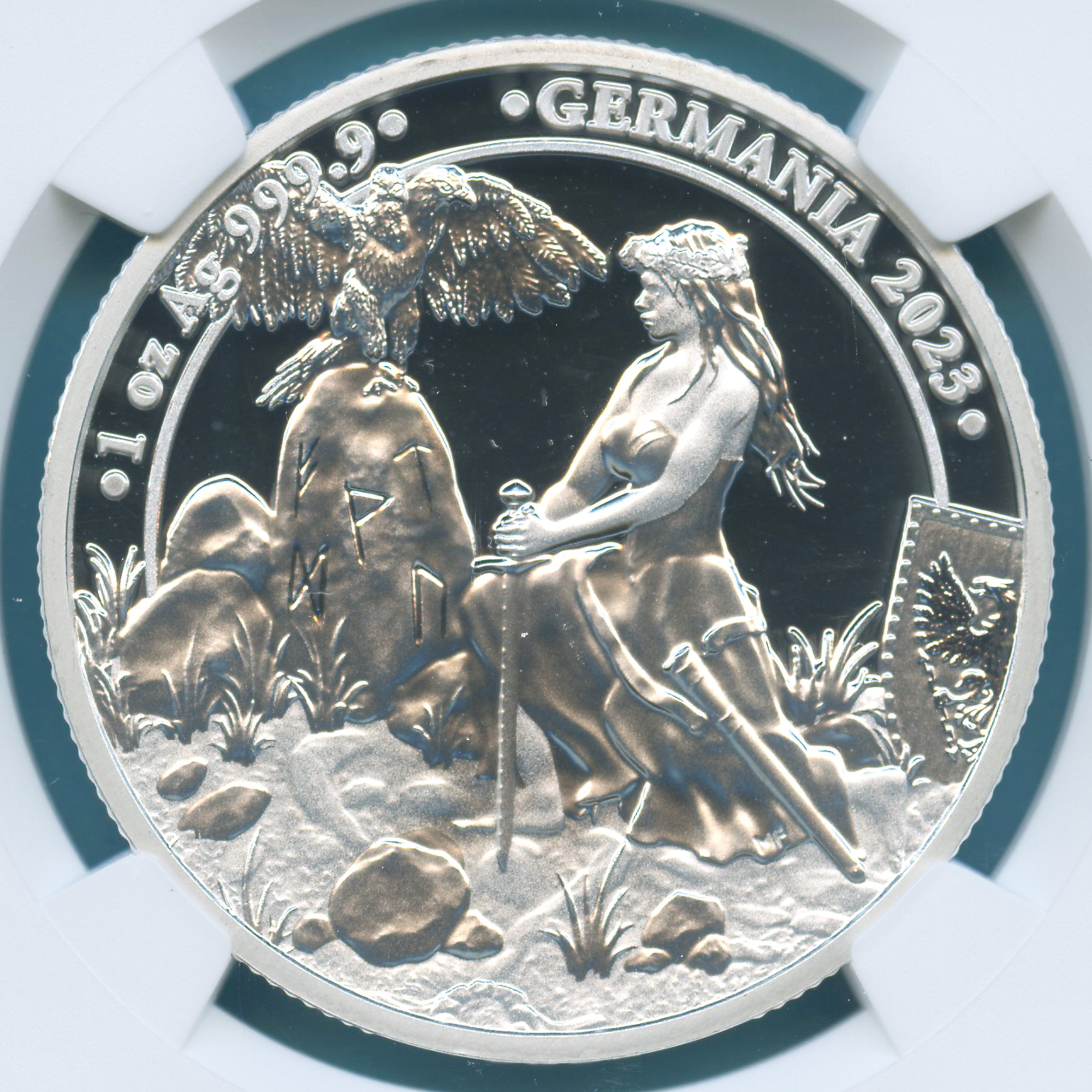 高級品市場 2021 ゲルマニア造幣局 2オンス 銀貨ゲルマニア夫人と帝国